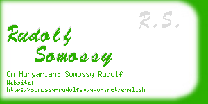 rudolf somossy business card